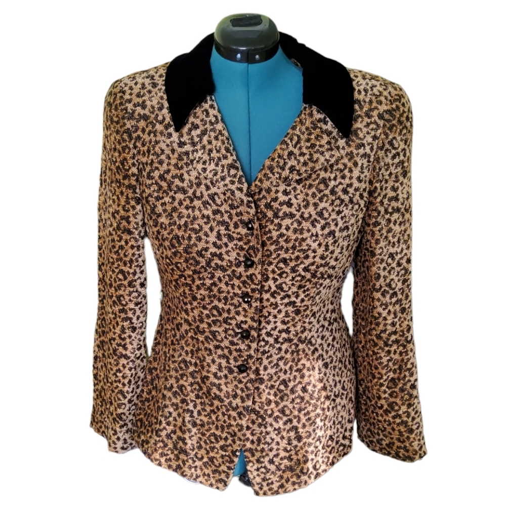 Vintage Animal print Suit Size 14 - Picture 4 of 12